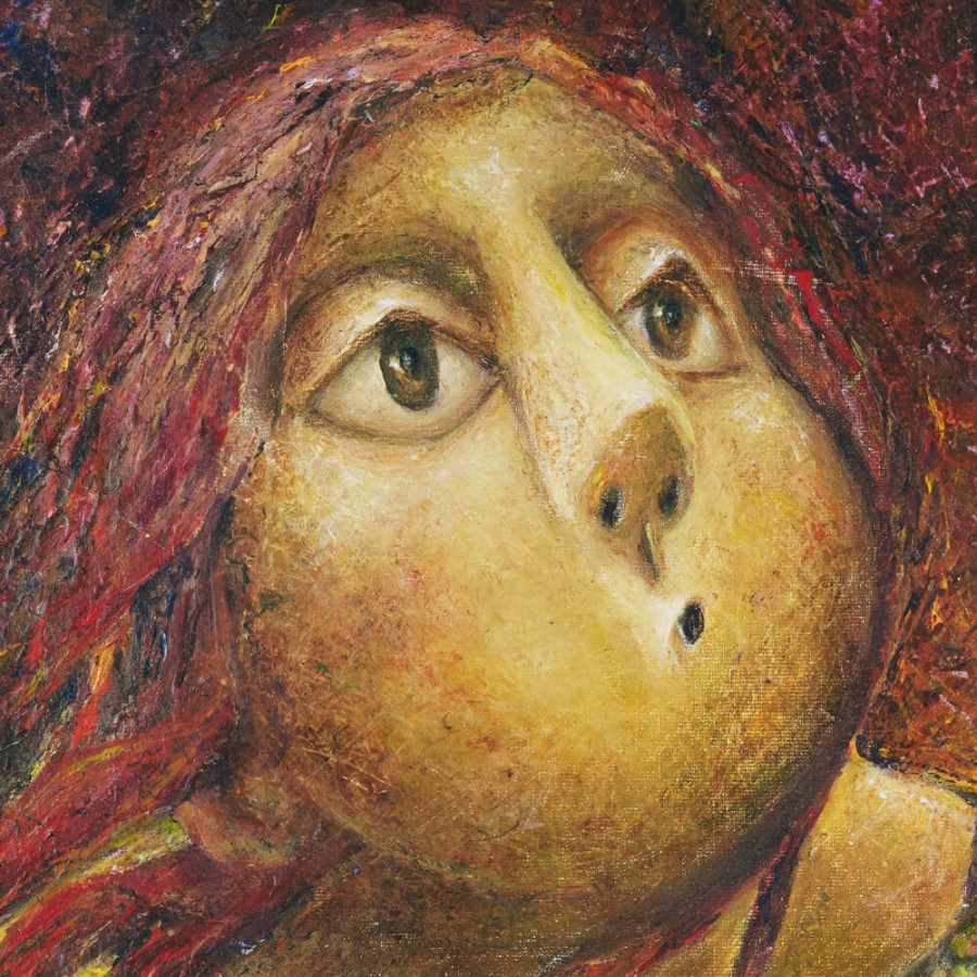 Visa širdimi tikėsiu ir kaip kūdikį mylėsiu [R] 100x100 cm